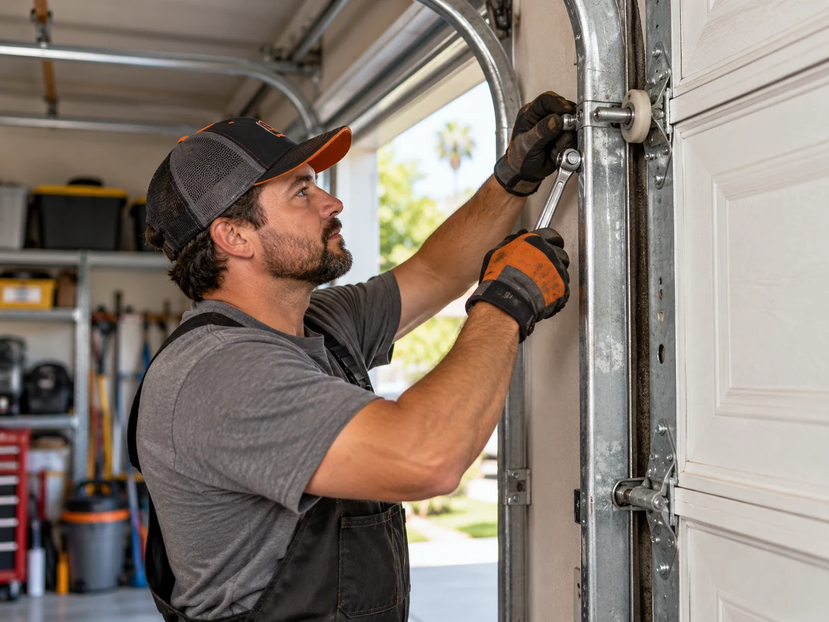 Garage Door Track Repair illustration